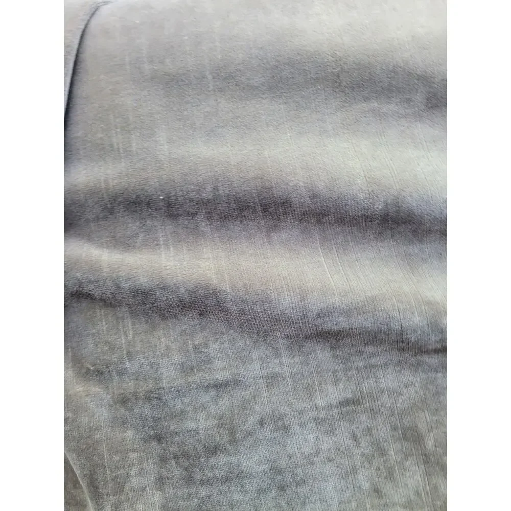 Restoration Hardware Italian Cotton Velvet Solid Green Curtain Panel